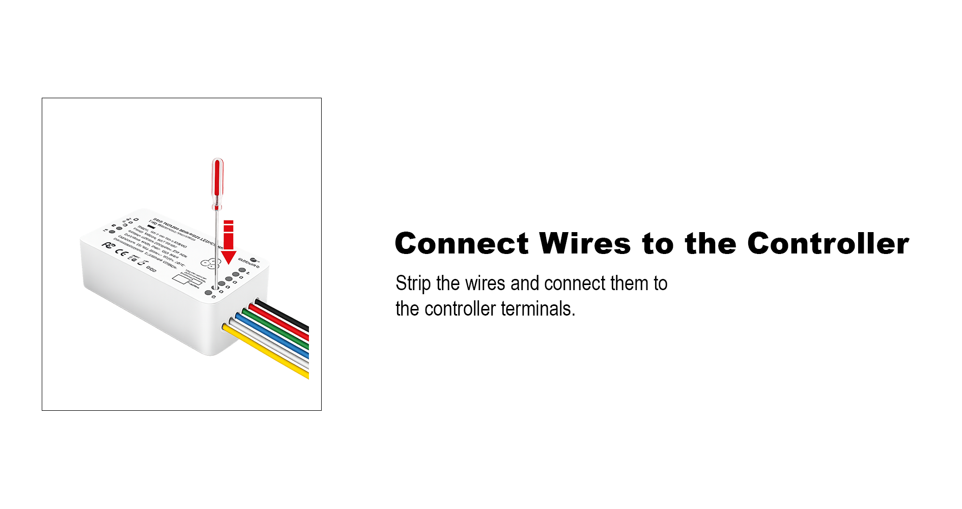 Connecting low-voltage wires to RGB star ceiling controller